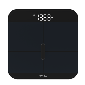 Wyze Smart Scale X, Bluetooth Digital Body Composition Scale with ITO Glass, 13 Metrics, 400 lb Capacity, Black